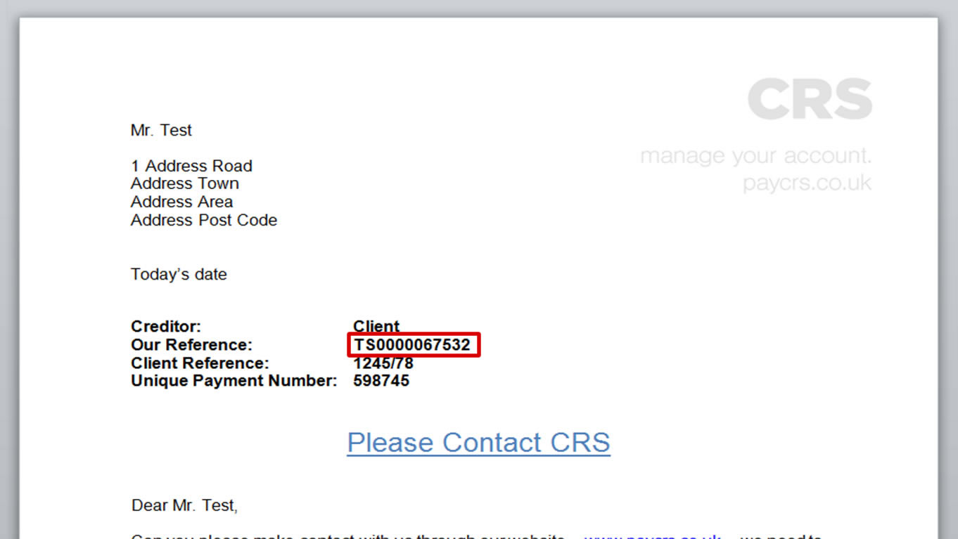 Letter Reference